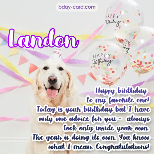 Happy Birthday pics for Landon with Dog