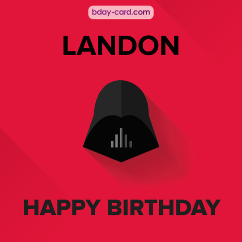 Happy Birthday pictures for Landon with Darth Vader