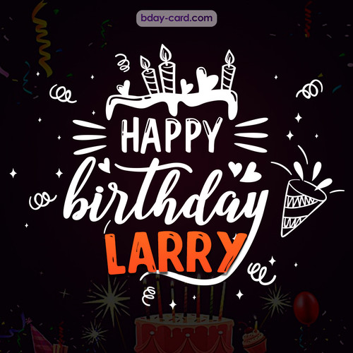 Black Happy Birthday cards for Larry