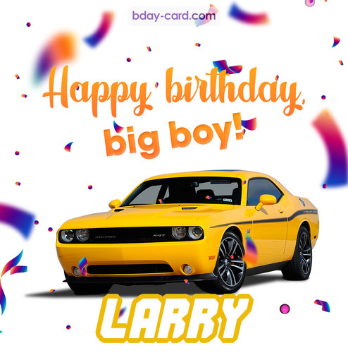 Happiest birthday for Larry with Dodge Charger
