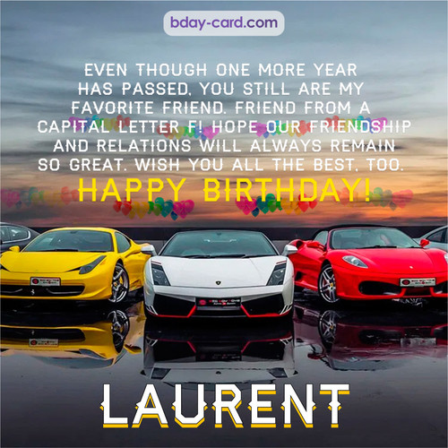 Birthday pics for Laurent with Sports cars