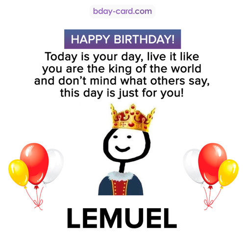 Happy Birthday Meme for Lemuel