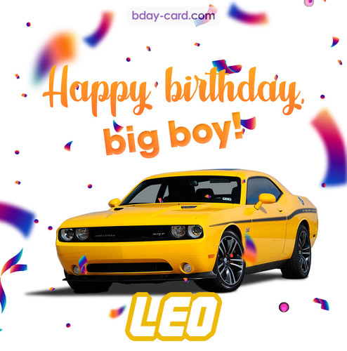 Happiest birthday for Leo with Dodge Charger
