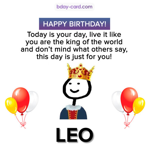 Happy Birthday Meme for Leo