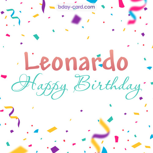 Greetings pics for Leonardo with sweets