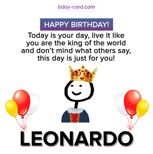 Happy Birthday Meme for Leonardo
