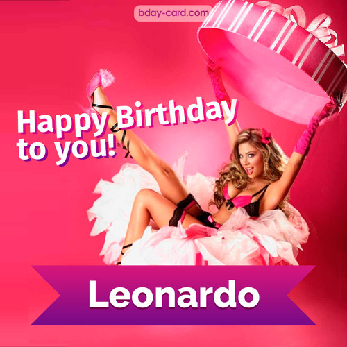 Birthday images for Leonardo with lady