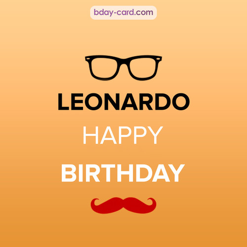 Happy Birthday photos for Leonardo with antennae