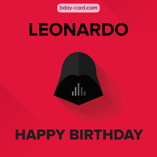 Happy Birthday pictures for Leonardo with Darth Vader