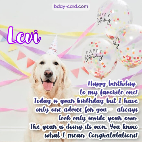 Happy Birthday pics for Levi with Dog