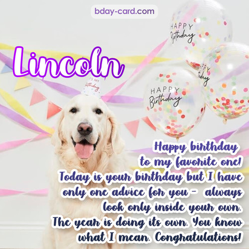 Happy Birthday pics for Lincoln with Dog