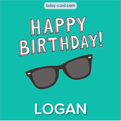 Happy Birthday pic for Logan with glasses
