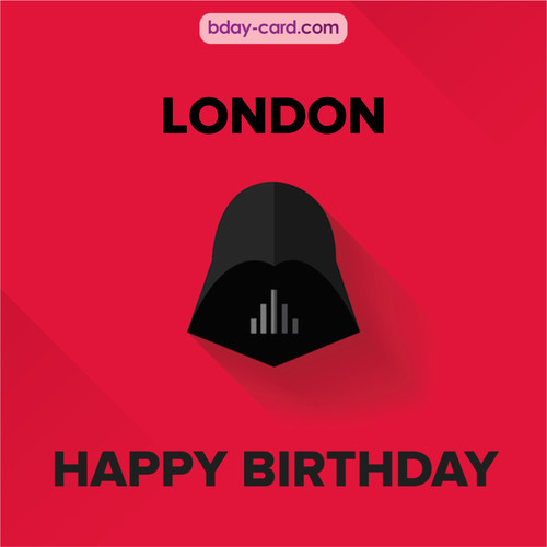 Happy Birthday pictures for London with Darth Vader