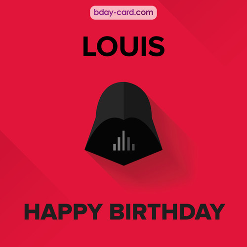 Happy Birthday pictures for Louis with Darth Vader