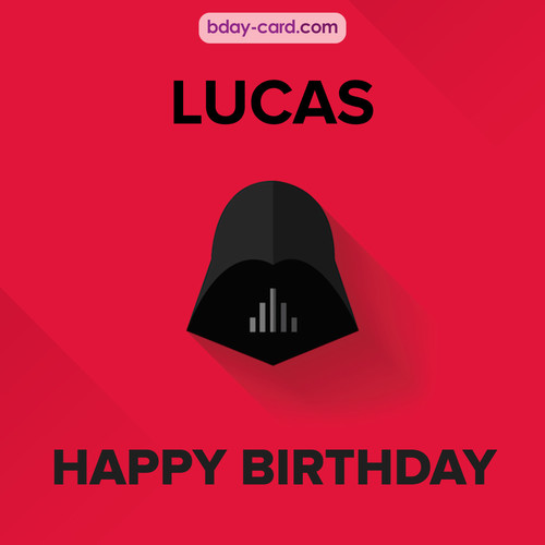 Happy Birthday pictures for Lucas with Darth Vader