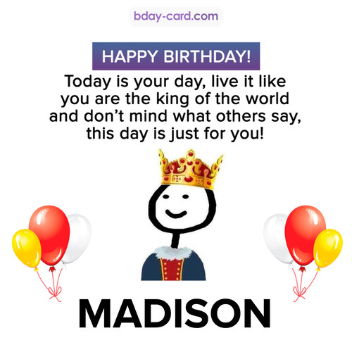 Happy Birthday Meme for Madison