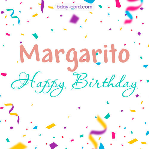 Greetings pics for Margarito with sweets