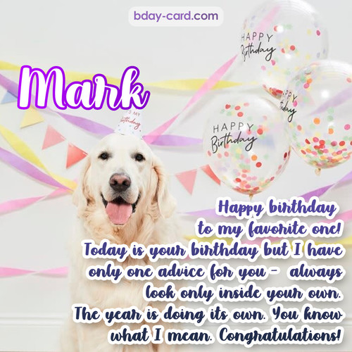 Happy Birthday pics for Mark with Dog