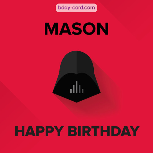Happy Birthday pictures for Mason with Darth Vader