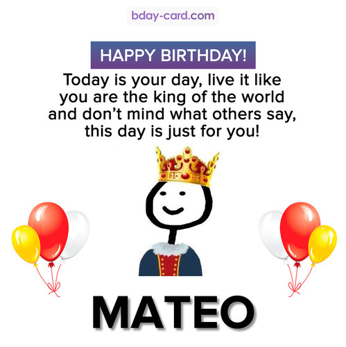 Happy Birthday Meme for Mateo