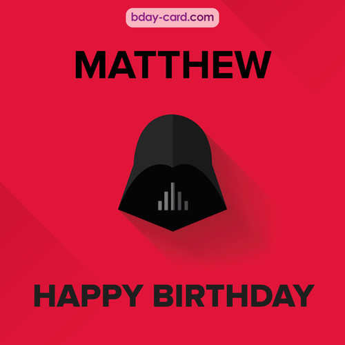 Happy Birthday pictures for Matthew with Darth Vader
