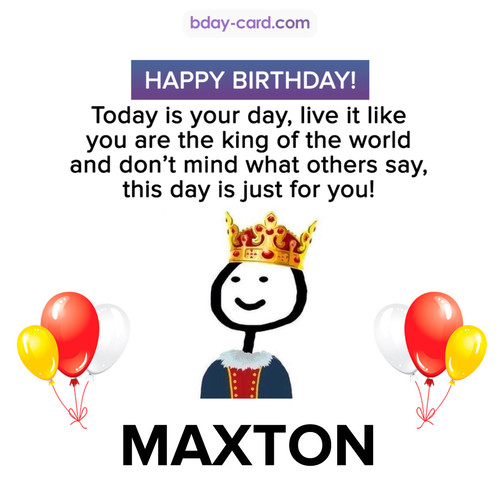 Happy Birthday Meme for Maxton