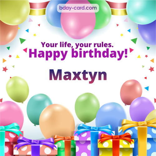 Greetings pics for Maxtyn with Balloons