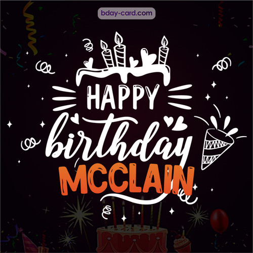Black Happy Birthday cards for Mcclain