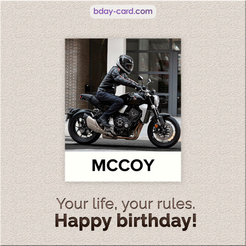 Birthday Mccoy - Your life, your rules