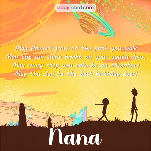 Birthday pics for Nana with Rick and Morty