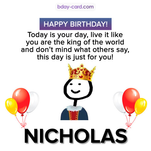 Happy Birthday Meme for Nicholas