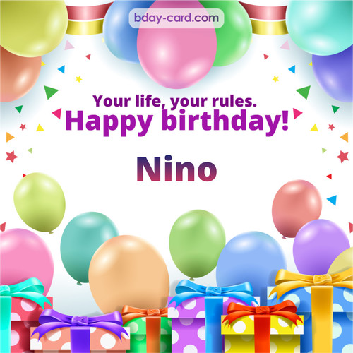 Greetings pics for Nino with Balloons