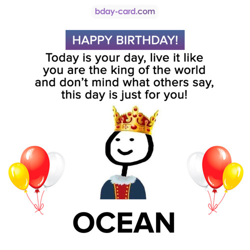 Happy Birthday Meme for Ocean