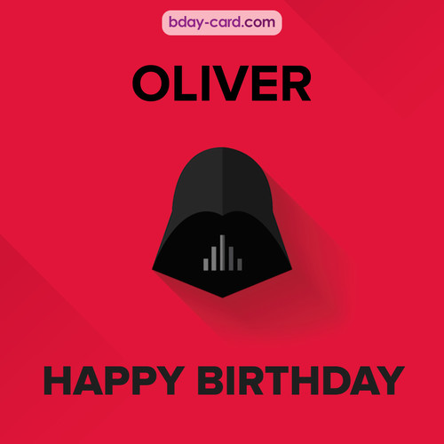 Happy Birthday pictures for Oliver with Darth Vader