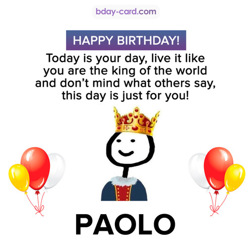 Happy Birthday Meme for Paolo