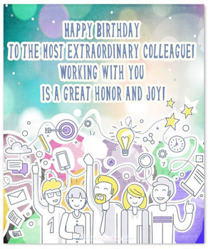 Happy birthday flag card for co worker look no further fo...