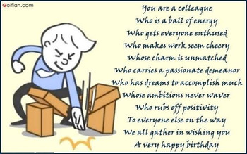 Simple colleague birthday wishes you are a colleague who ...