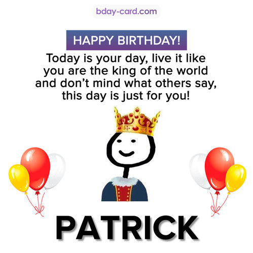 Happy Birthday Meme for Patrick