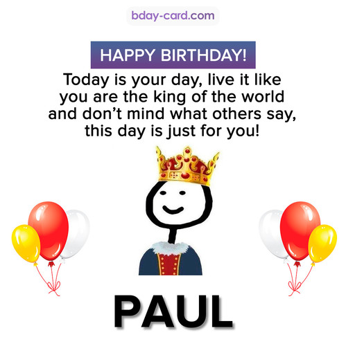 Happy Birthday Meme for Paul