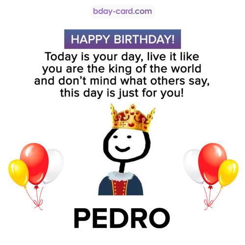 Happy Birthday Meme for Pedro