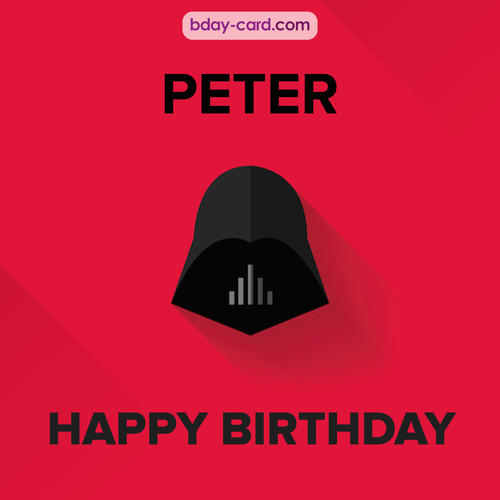 Happy Birthday pictures for Peter with Darth Vader