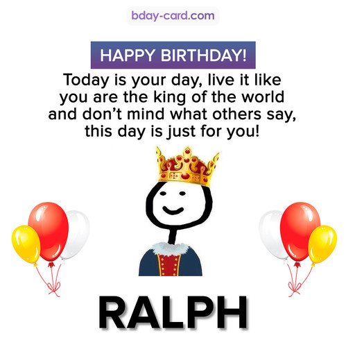 Happy Birthday Meme for Ralph