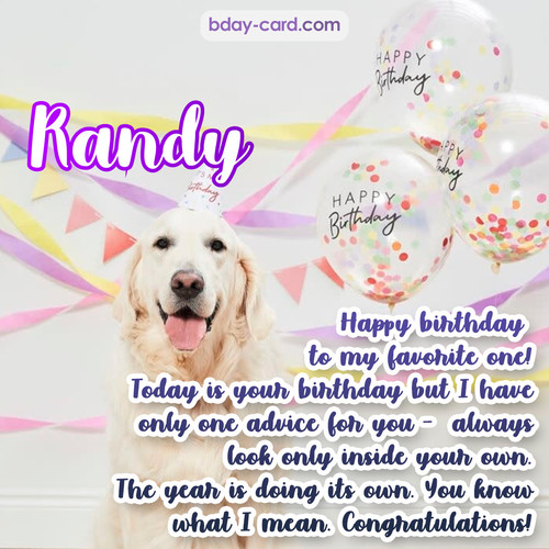 Happy Birthday pics for Randy with Dog