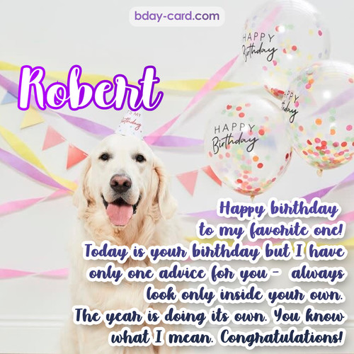 Happy Birthday pics for Robert with Dog