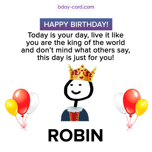 Happy Birthday Meme for Robin