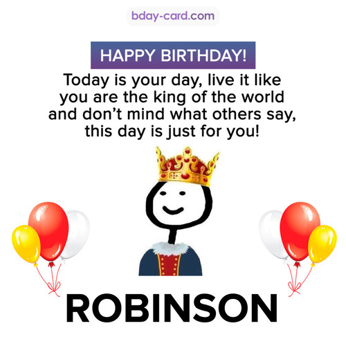 Happy Birthday Meme for Robinson