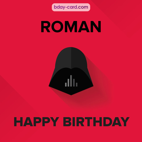 Happy Birthday pictures for Roman with Darth Vader